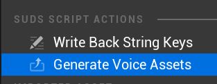 Generate  Voice Assets