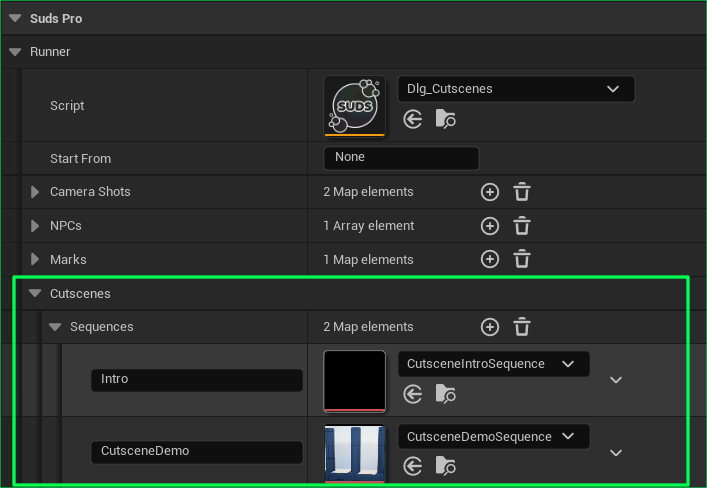 Dialogue runner sequence list